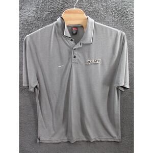 Vintage Nike Team Army Black Knights Rayon Blend Golf Polo Shirt Mens XXL